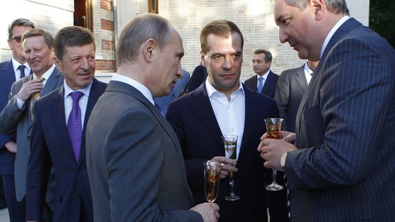 Putin, Medvedev, Rogozin