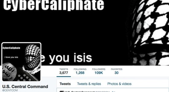 Teroristi uzlauzuši ASV Centrālās pavēlniecības 'Twitter' kontu