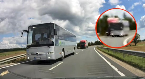 Video: Uz Liepājas šosejas jau atkal autobuss pārgalvīgi apdzen