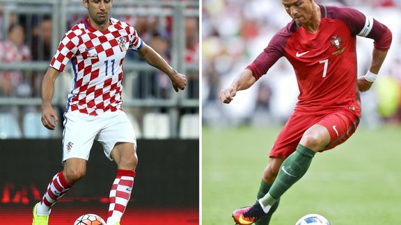 Cristiano Ronaldo Portugal vs Croatia Darijo Srna 