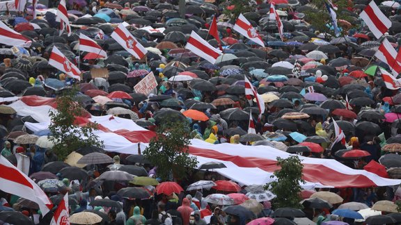 Baltkrievija, Minska - protesta gajiens 6. septembris  - 2