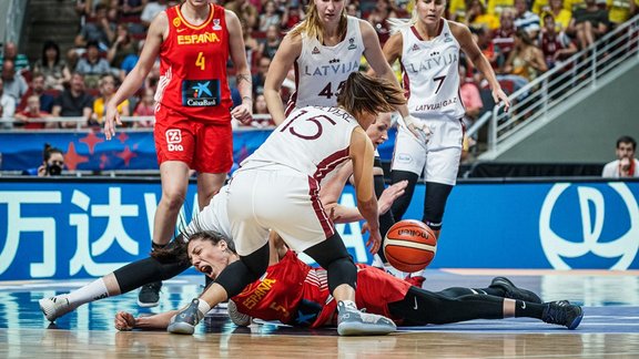 Basketbols, Eurobasket sievietēm: Latvija - Spānija