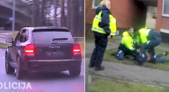 Video: 'Porsche' bez numurzīmēm Mežaparkā bēg no policijas un tiek pie deviņiem procesiem