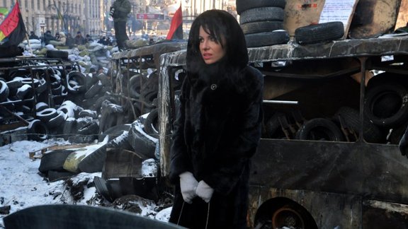 Pro-European Union barricades in Kiev