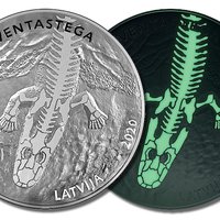 Latvijas Banka izlaidīs kolekcijas monētu ar luminiscējošu ventastegas skeleta attēlu