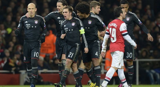 'Bayern' izbraukumā pārspēj 'Arsenal' un pietuvojas Čempionu līgas ceturtdaļfinālam