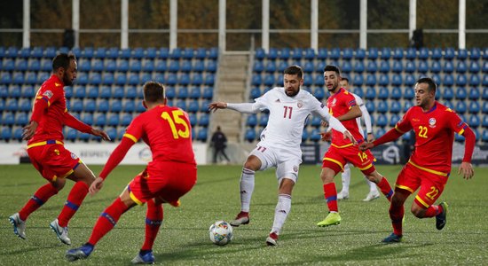 Latvijas futbola izlase UEFA Nāciju līgas pēdējā spēlē nospēlē neizšķirti ar Andoru