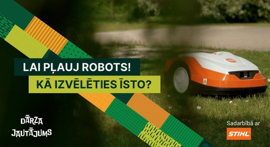 Kas jāzina, izvēloties zāles pļāvēju robotu? Skaties 'Dārza jautājums'