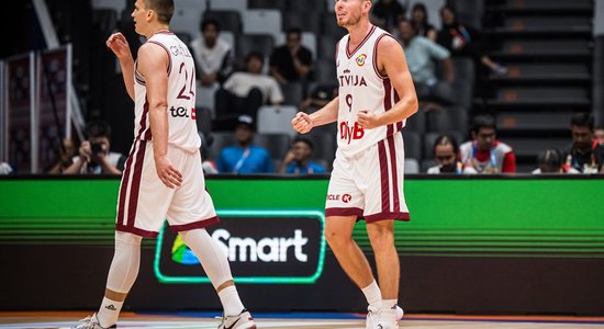 Latvijas basketbolistu nākamais pretinieks - milzis Gobērs un olimpiskie vicečempioni