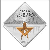 Kristaps Ģelzis izveidojis Rīgas Tehniskajai universitātei veltītu monētu