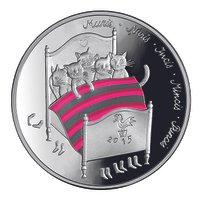 ФОТО: Банк Латвии выпускает коллекционную монету "с котиками"