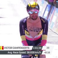 ВИДЕО, ФОТО: Бельгийского велогонщика оштрафовали за любовное послание на груди