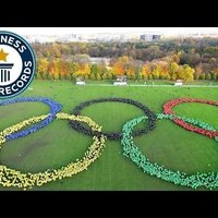 Video: Jauns Ginesa rekords - 'dzīvie' olimpiskie apļi Hamburgā