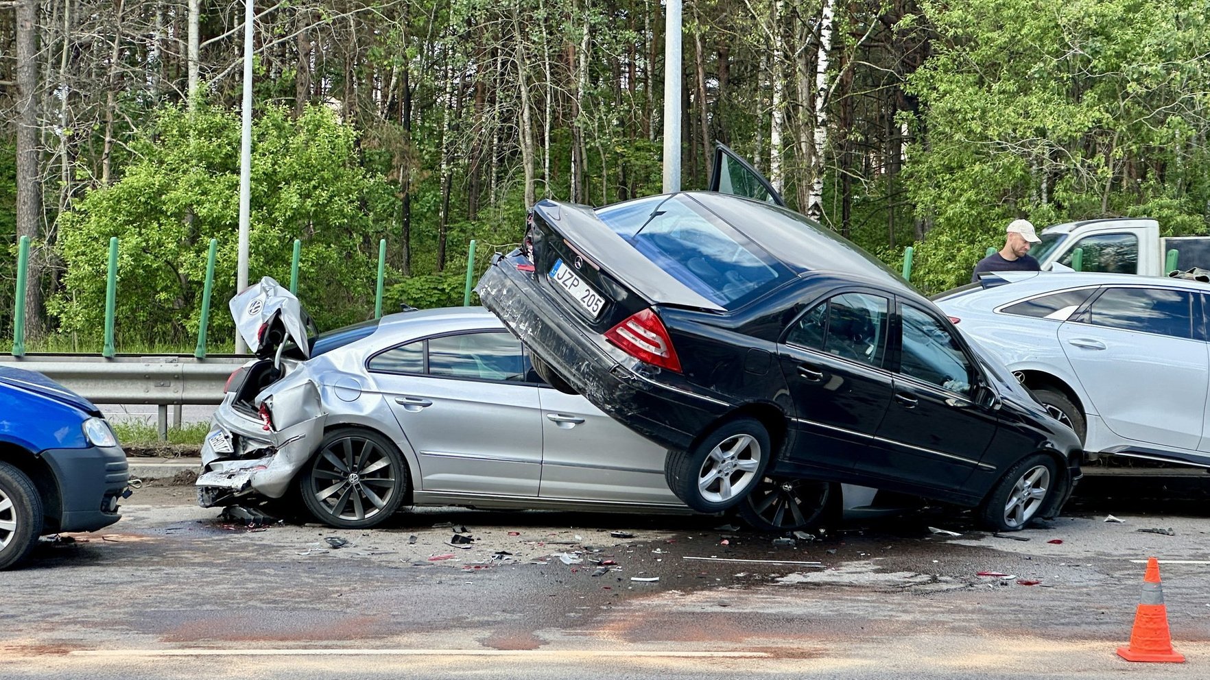 Photo: Massive accident with seven cars on Vilnius bypass