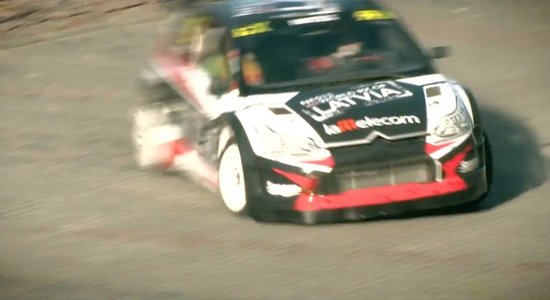 Video: Rallijkrosa 'Supercar' mašīnas 'Rally Talsi' trasē