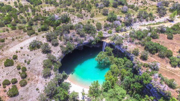 Hamilton Pool Preserve, pludmale, Teksasa