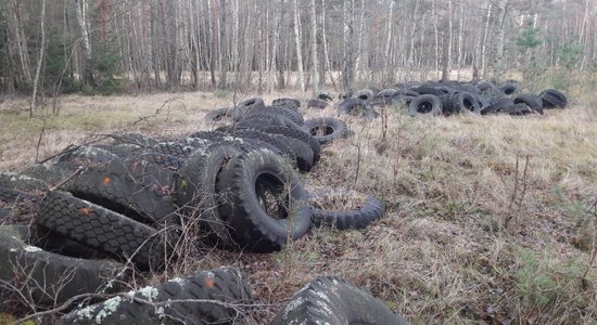 Foto: Riepu kalni no PSRS laikiem Papes dabas parkā – atbildīgo nav