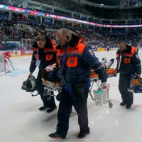 Dāņu aizsargs Jensens guvis smadzeņu satricinājumu; pasaules čempionāts viņam beidzies