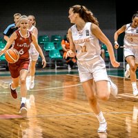 Latvijas U-16 basketbolistes EČ spēlē uzvar Nīderlandi