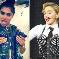 Madonnas meita piemēra mātes slaveno korseti