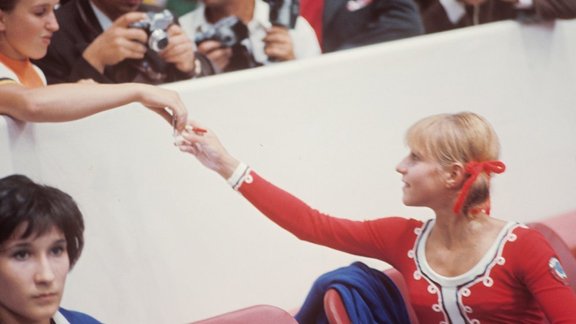 Soviet gymnast Olga Korbut 