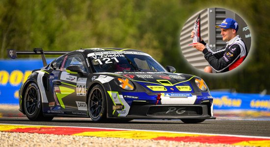 Zviedris 'Porsche' čempionātā Beļģijā debitē ar goda pjedestālu