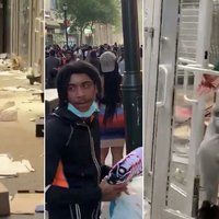 Video: Latviete nofilmē veikalu izlaupīšanu protestu laikā Filadelfijā, ASV
