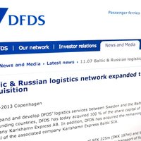 Dāņu 'DFDS Group' iegādājas arī Liepājā strādājošu loģistikas uzņēmumu 'Karlshamn Express'