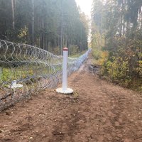 Pabeigta pagaidu žoga ierīkošana uz robežas ar Baltkrieviju