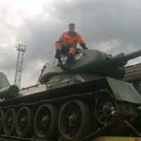 Под Резекне был замечен танк из "Четырех танкистов и собаки"