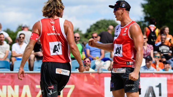 Pludmales volejbols, pasaules čempionāts: Aleksandrs Samoilovs, Jānis Šmēdiņš - 2