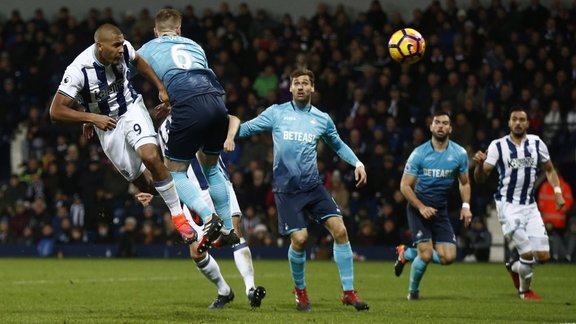 West Brom Salomon Rondon scores Swansea