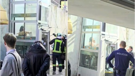Rīgas tuneļa liftā iesprūst vairāki cilvēki; pašvaldība brīdina par traucējumiem