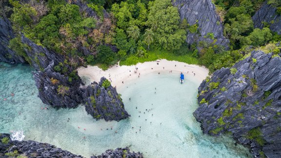 Hidden Beach, El Nido, Filipīnas, pludmale