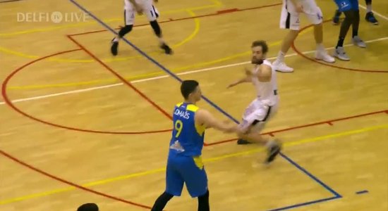 'OlyBet' basketbola līga: 'Kalev/TLU' - 'Ventspils'. Spēles labākie momenti