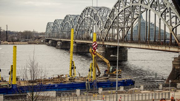 Rail Baltic tilta balsta būvniecība