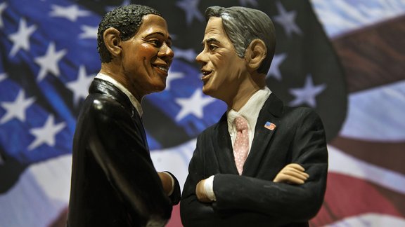 Obama and Romney