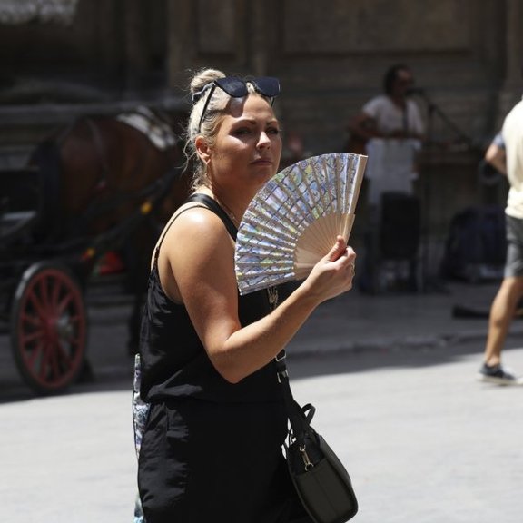 sieviete, karstums, itālija, tūrists, tūrisms, vasara