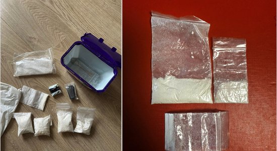 Foto: Policisti Rīgā deviņās kratīšanās izņem pusotru kilogramu amfetamīna