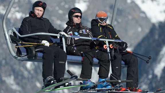 Medvedev and Vladimir Putin in Sochi