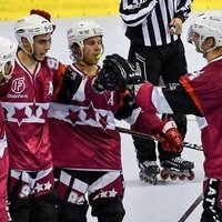 Latvijas rollerhokeja izlase pārliecinoši turpina cīņu par vietu PČ elitē