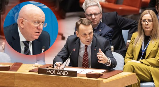 Polijas ārlietu ministrs ANO Drošības padomē izskolo Krievijas diplomātu