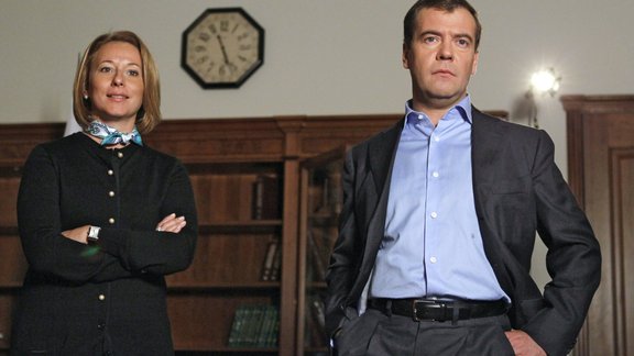 Natalya Timakova and Dmitry Medvedev