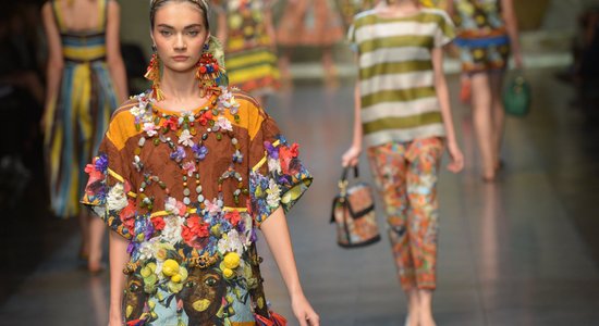 Фоторепортаж: принты от Dolce & Gabbana на Миланской неделе моды