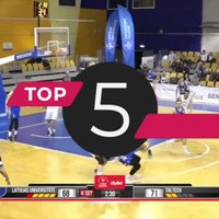 Video: Kuriozs 'aklais' metiens un 'danki' - 'OlyBet' basketbola līgas nedēļas TOP 5