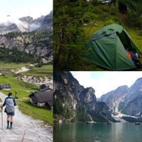 Apburti, izlijuši un priecīgi par paveikto. Sešu dienu pārgājiens Dolomītos