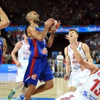 'Eurobasket 2015': Francijai un Horvātijai smagas uzvaras pār pastarītēm