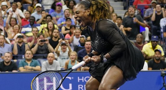 Serēnas Viljamsas atvadas: uzvara 'US Open' pirmajā kārtā un nodrošināta tikšanās ar Kontaveitu