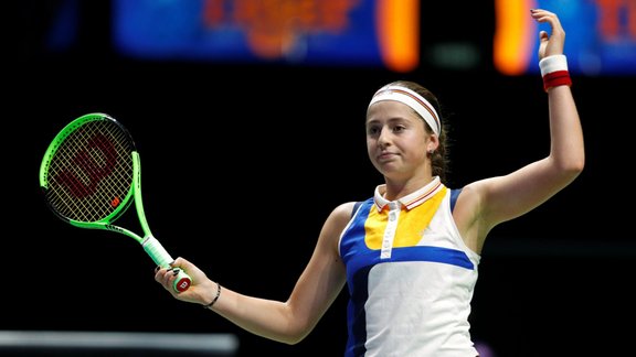 Teniss, WTA finālturnīrs: Jeļena Ostapenko - Karolīna Pliškova - 9