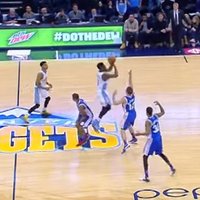 Video: 'Nuggets' spēlētājs trāpa neērtu uzvaru nesošo metienu